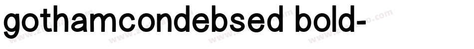 gothamcondebsed bold字体转换